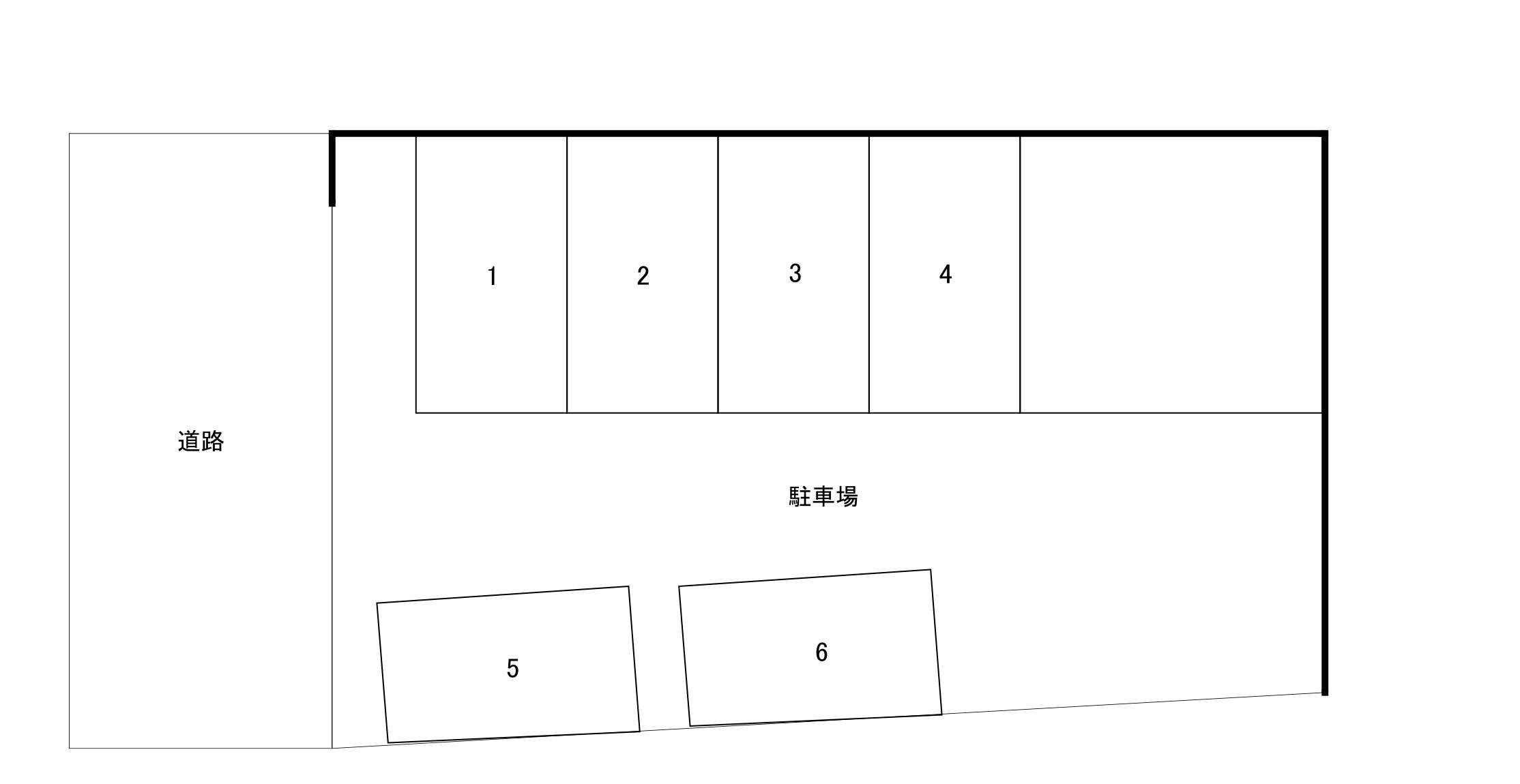渡川3丁目青空駐車場の駐車配置図