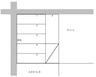 (KHW37）東若林町駐車場の駐車配置図