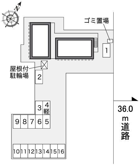 若松町(40478)の駐車配置図