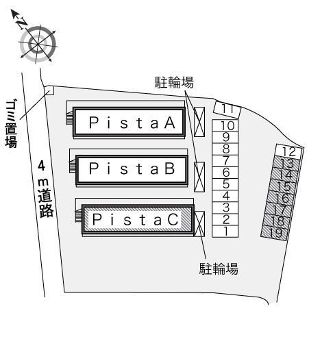 ＰｉｓｔａＣ(18018)の駐車配置図