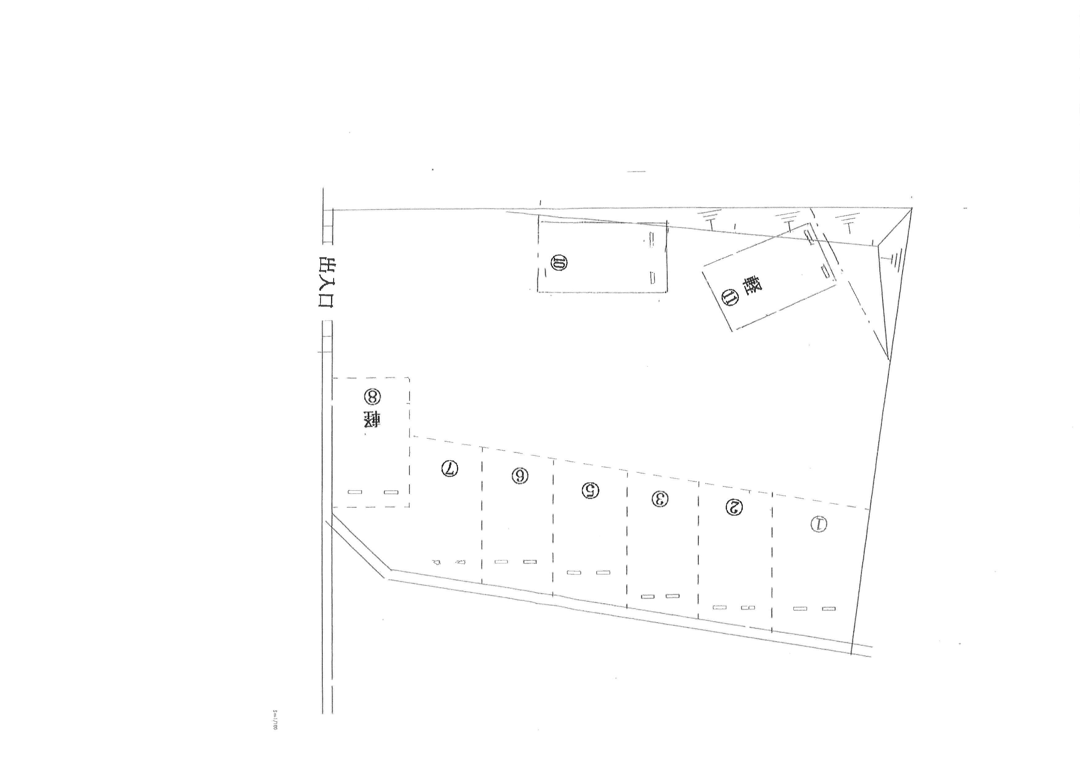 東寺山町②の駐車配置図