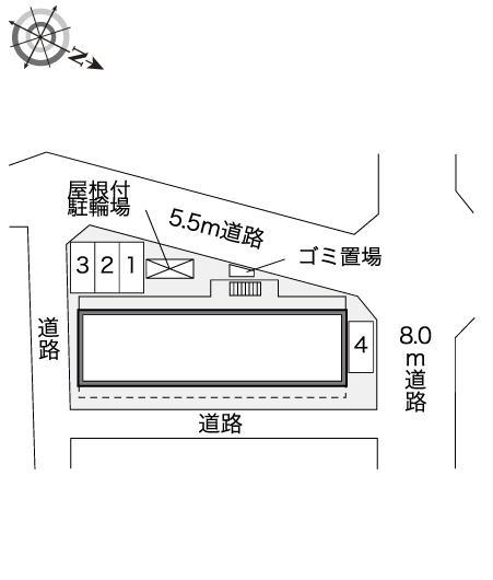 ラ　ローズコリン(41900)の駐車配置図