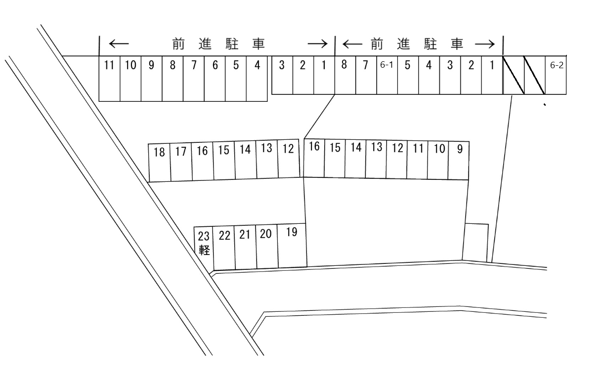 マル正駐車場の駐車配置図