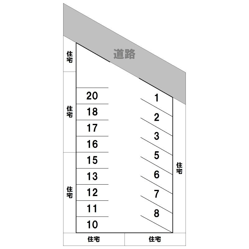 日之出パーキングの駐車配置図