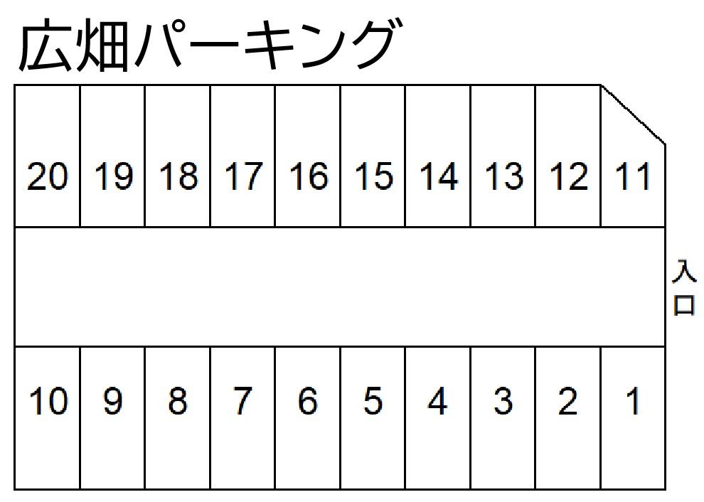 広畑パーキングの駐車配置図
