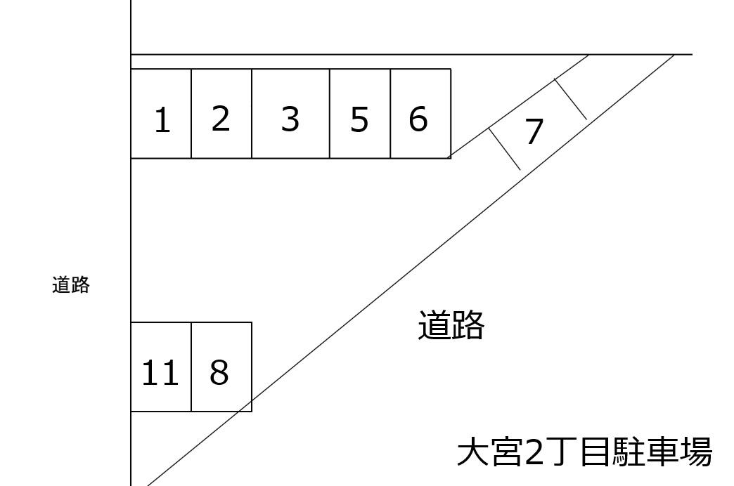 大宮2丁目駐車場の駐車配置図