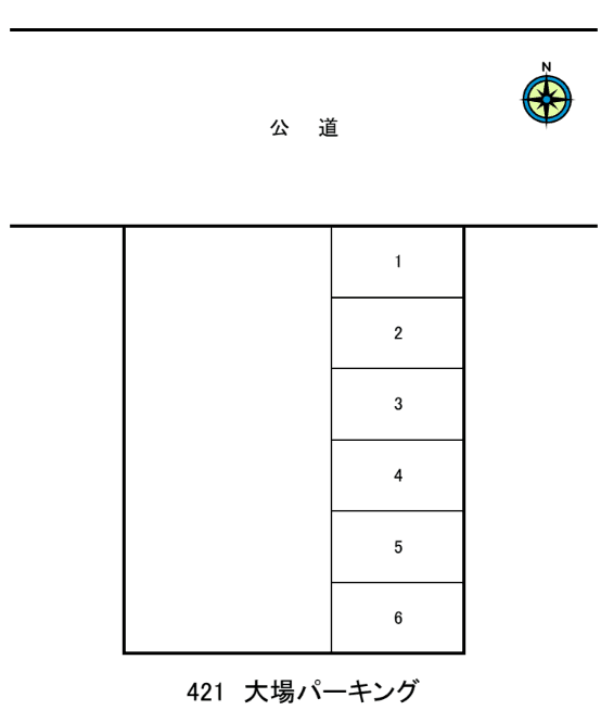 大場パーキングの駐車配置図