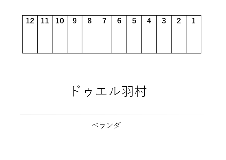 ドゥエル羽村の駐車配置図