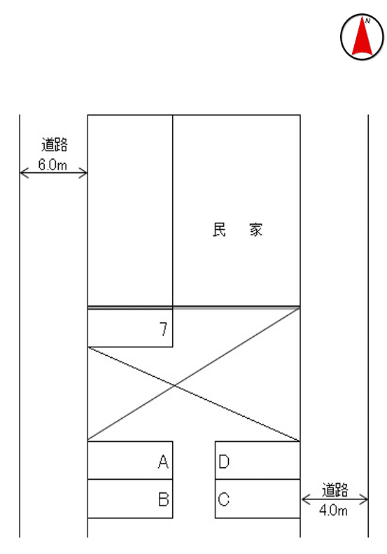 細田第20モータープールの駐車配置図