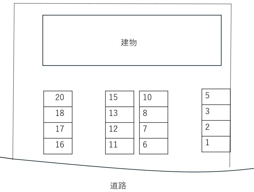 サザンクロス・阿見の駐車配置図
