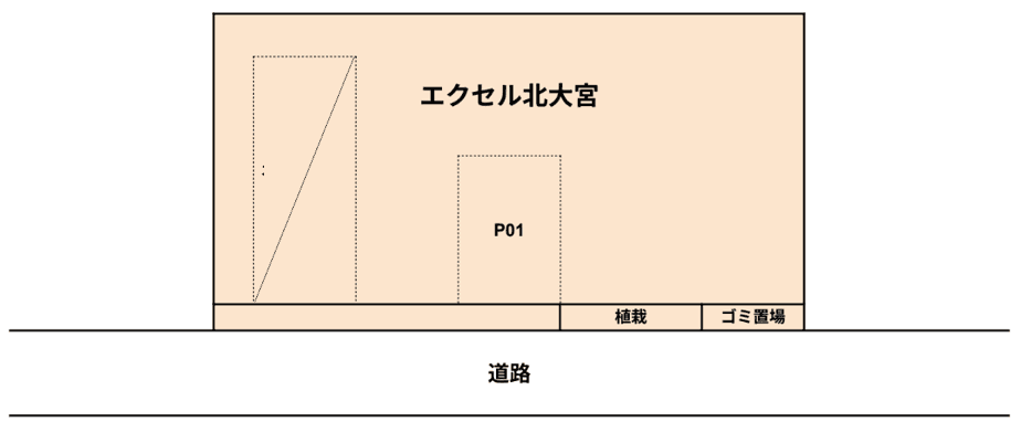 さいたま市大宮区土手町3丁目駐車場（エクセル北大宮）の駐車配置図