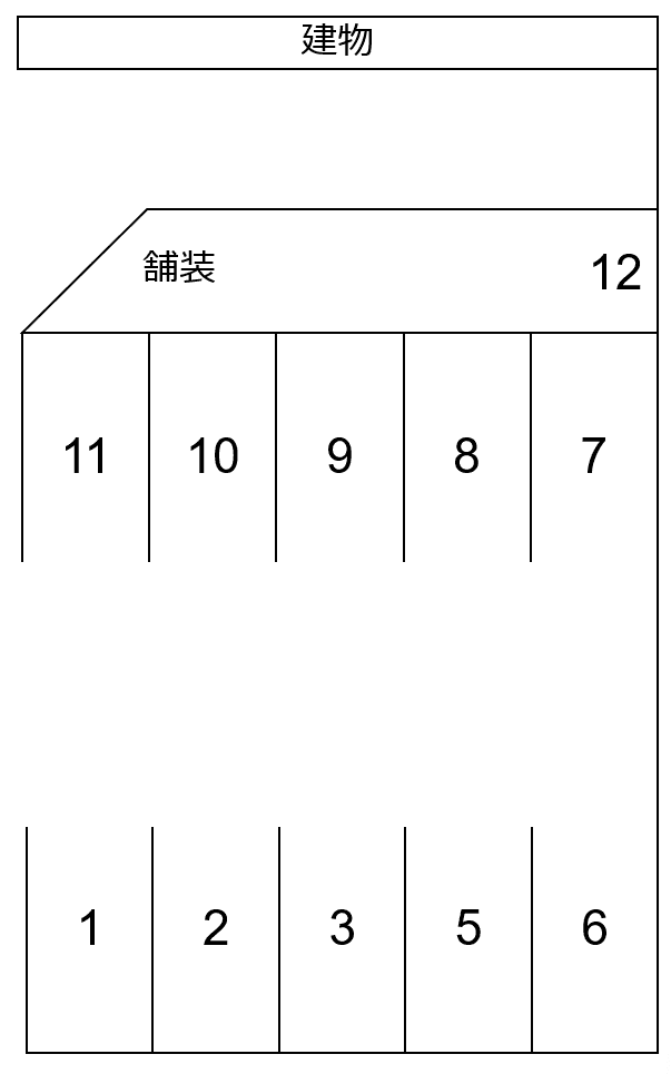 小仲台B駐車場の駐車配置図