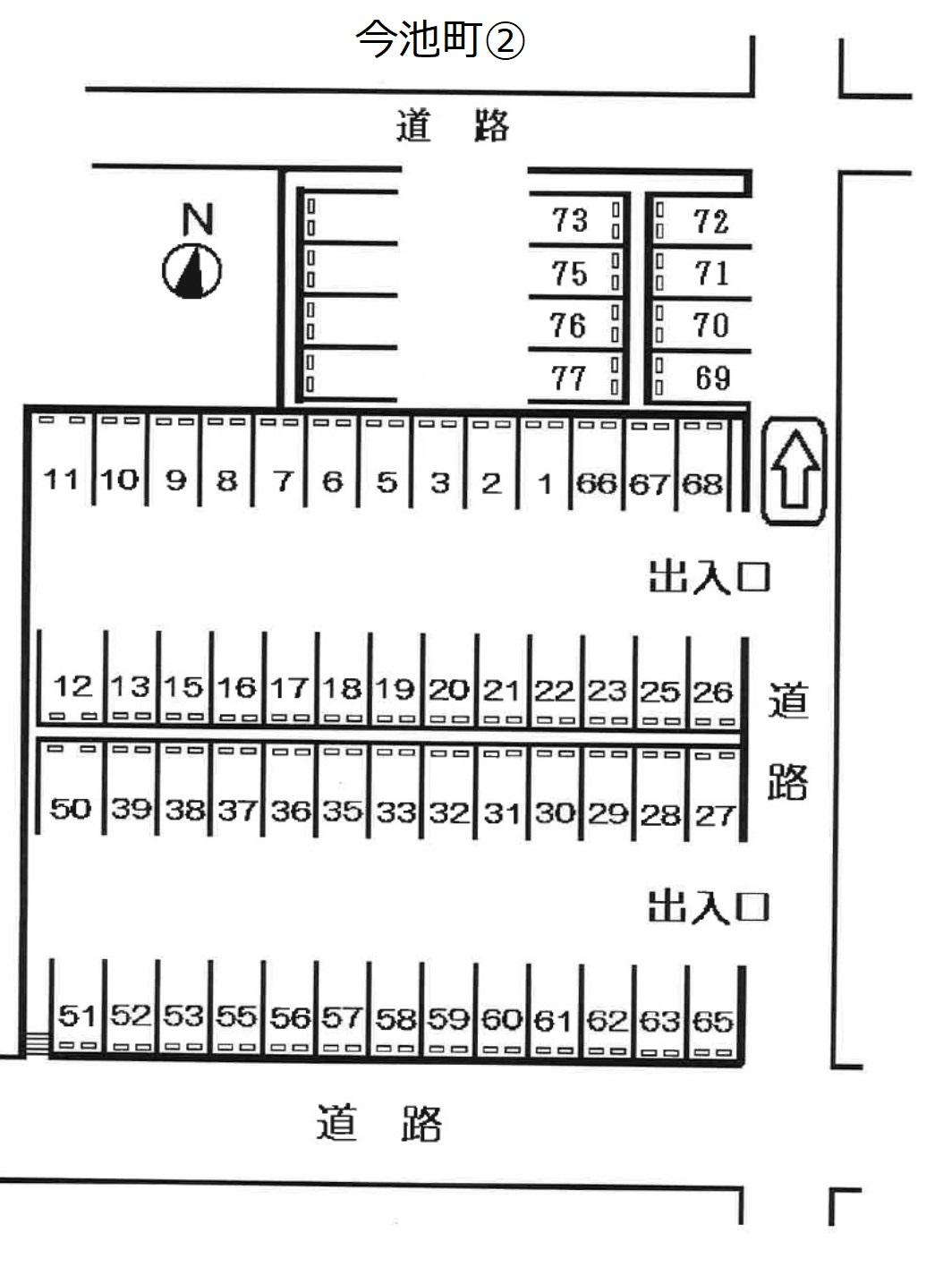 今池町②の駐車配置図