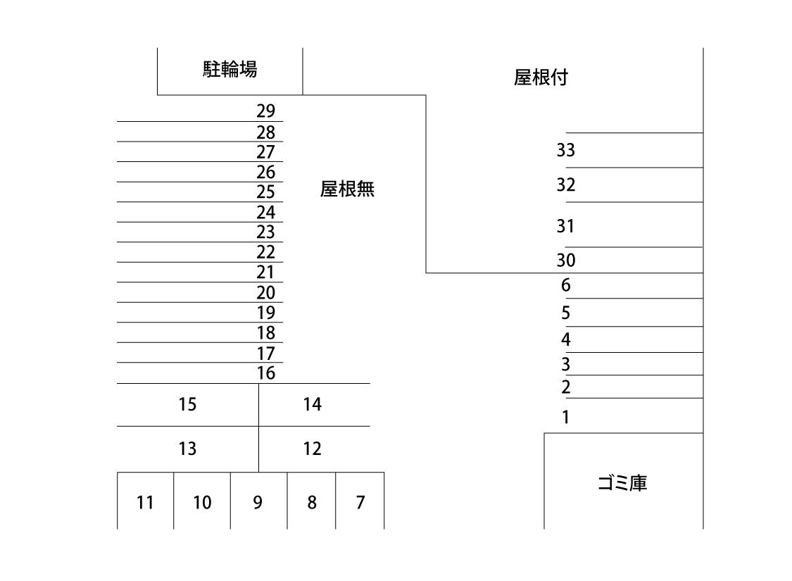 ﾌｧｰｽﾄﾚｼﾞﾃﾞﾝｽの駐車配置図