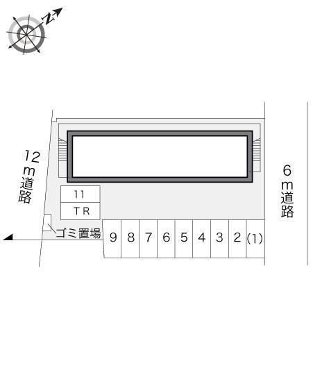 上前ハイツＩ(12158)の駐車配置図