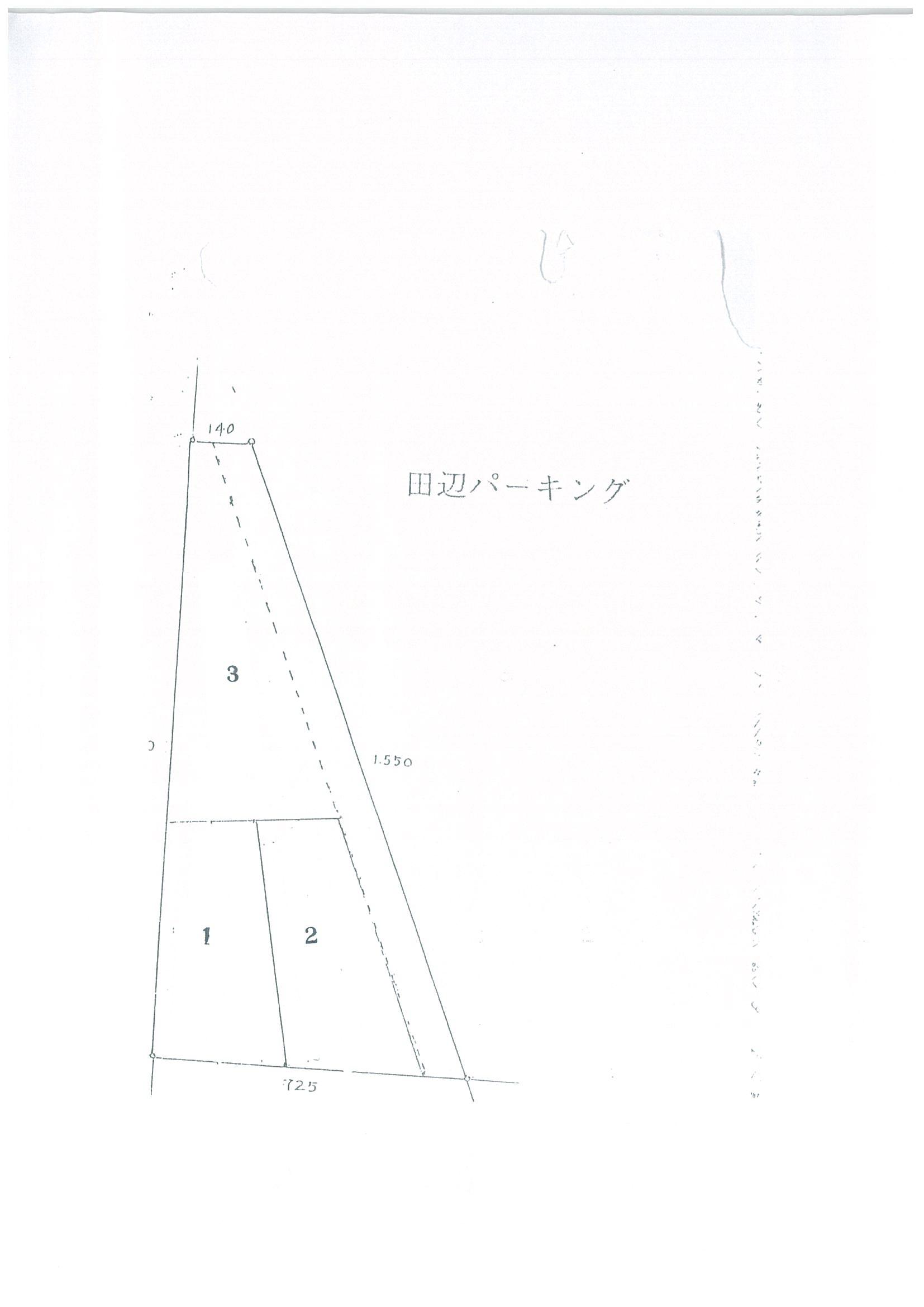 田辺駐車場の駐車配置図
