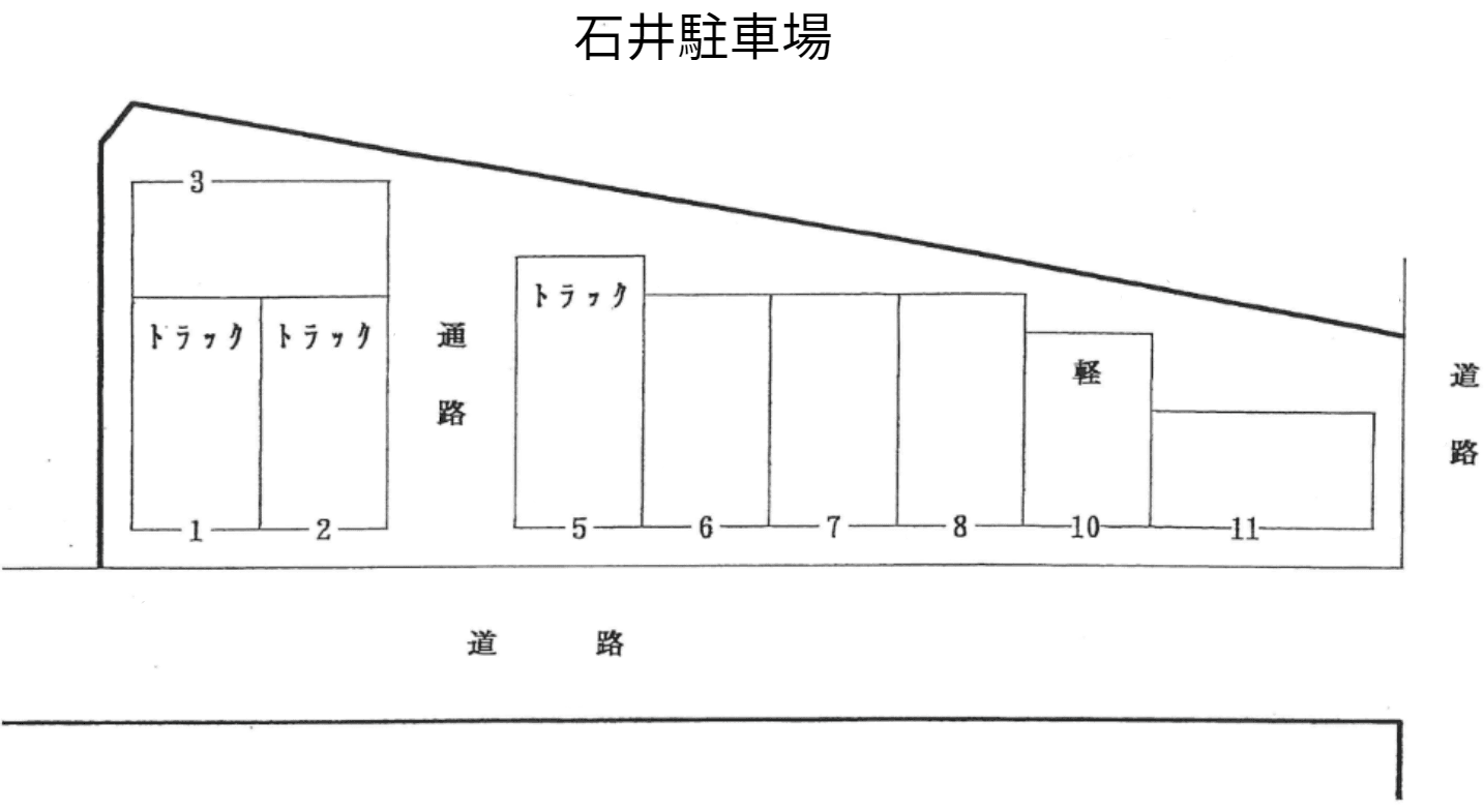 石井駐車場の駐車配置図