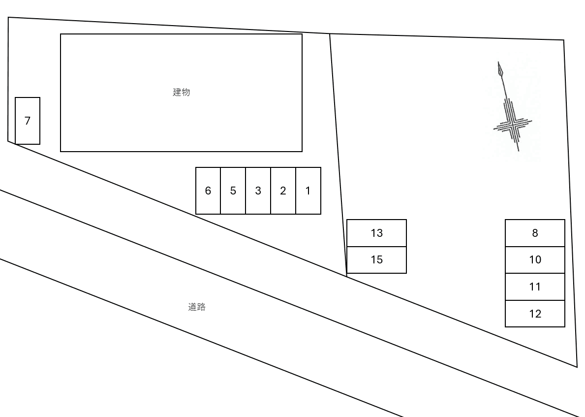 ラヴィ・ドリーム敷地外別駐車場の駐車配置図
