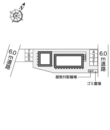 フォースイ　Ａ(41551)　敷地外駐車場の駐車配置図