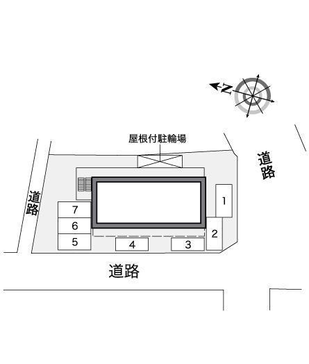 メゾン長戸井(39299)の駐車配置図
