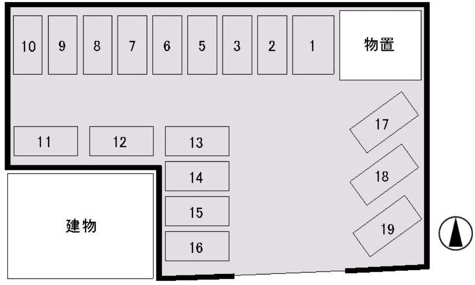 フジ駐車場の駐車配置図