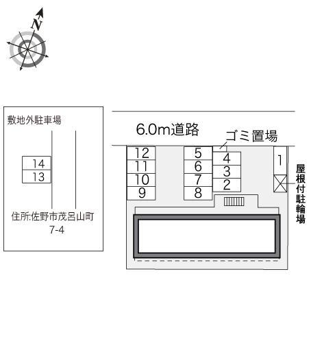 茂呂山(33713)の駐車配置図