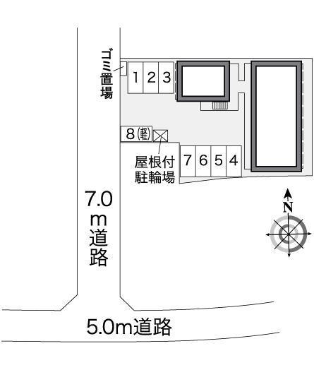 さいわい(27075)の駐車配置図