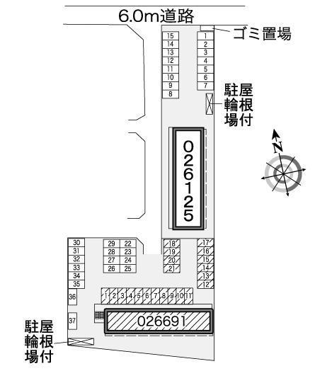 カルーナ(26691)の駐車配置図