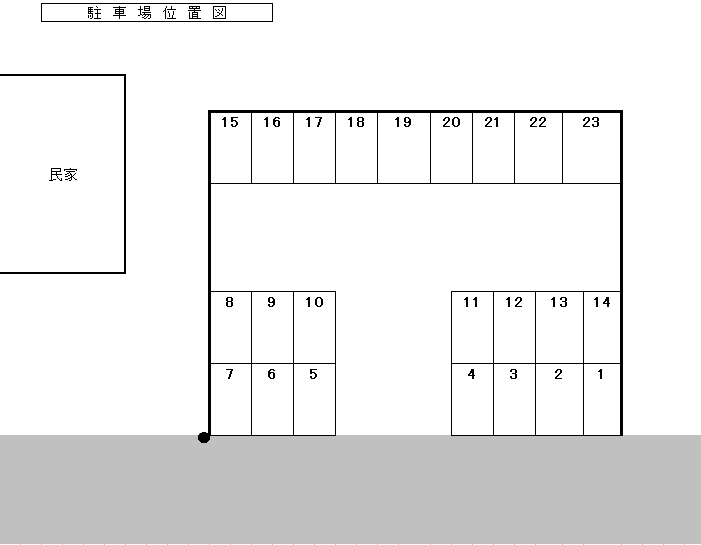 母恋北町1丁目　芳賀駐車場の駐車配置図