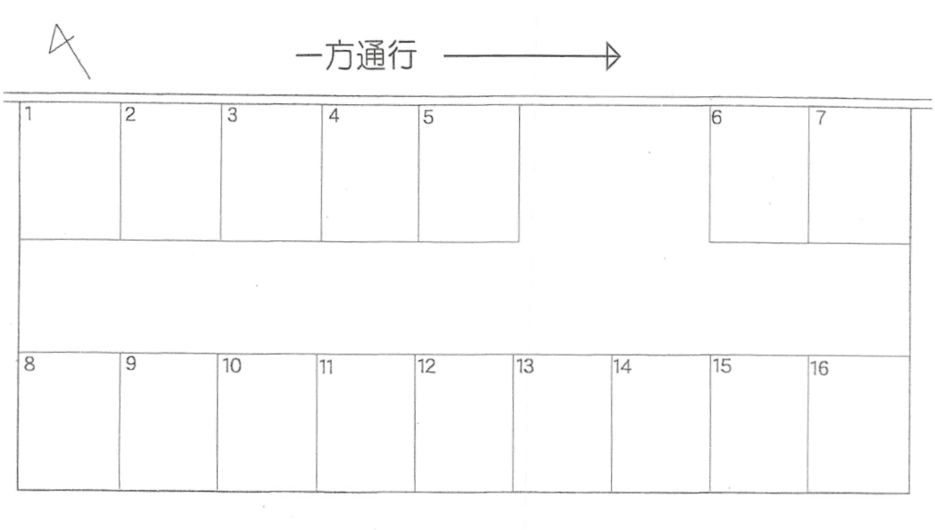 禅昌寺2丁目ガレージの駐車配置図