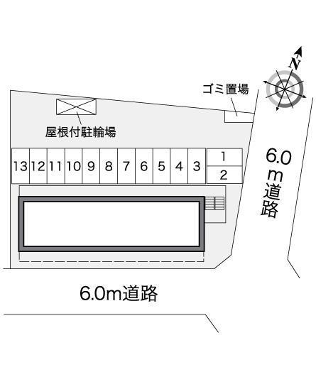 ハピネス今池(27635)の駐車配置図