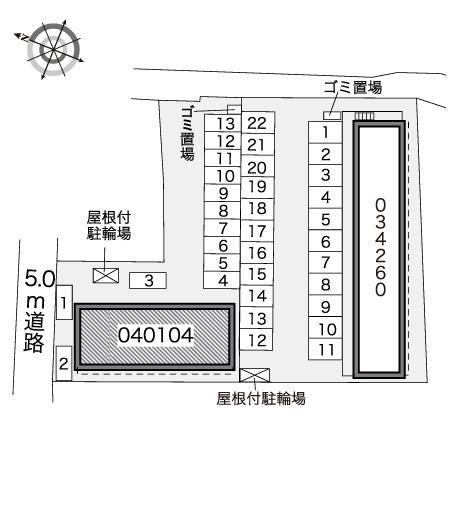 サニーブライトⅡ(40104)の駐車配置図