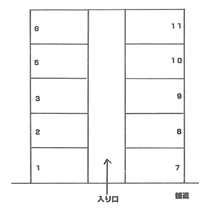 ＪＨ西丸根パーキングの駐車配置図