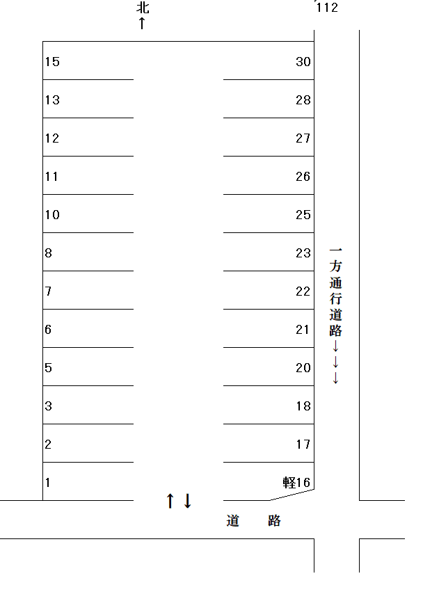 岩倉－112の駐車配置図