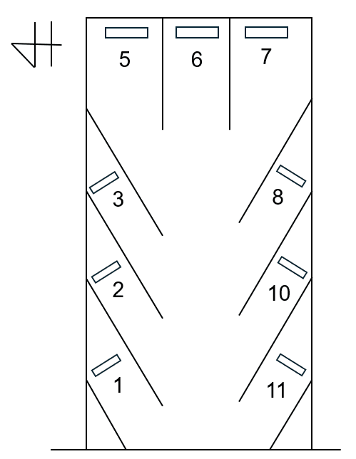 042中郷３丁目の駐車配置図