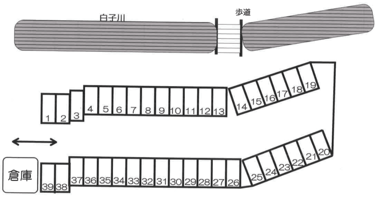 榎本パーキングの駐車配置図