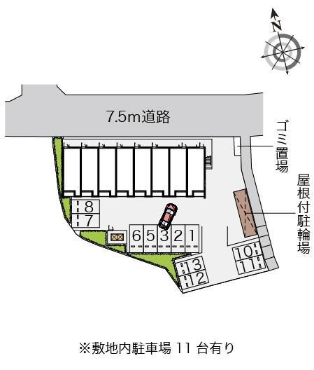 クレイノゆずりは(56359)の駐車配置図