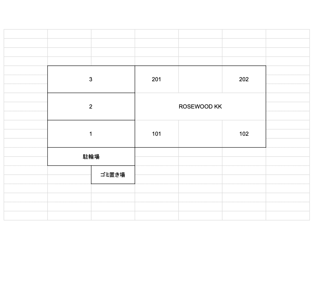 ROSEWOOD KKの駐車配置図