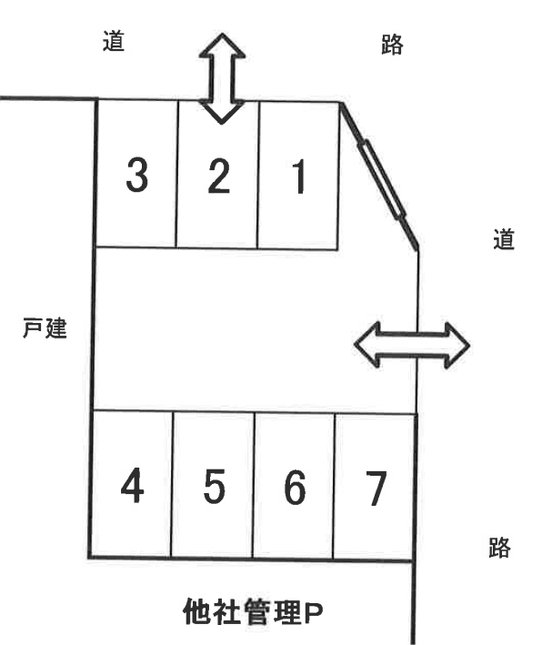 山本駐車場の駐車配置図