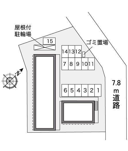 ウォームコーポ深阪(35392)の駐車配置図