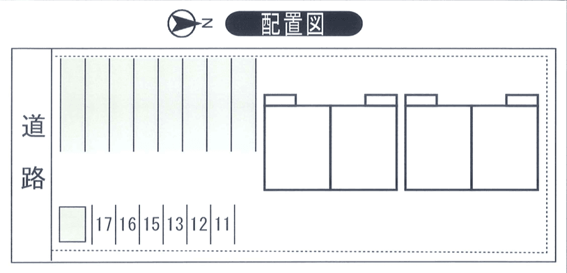 サンパティーク24駐車場の駐車配置図