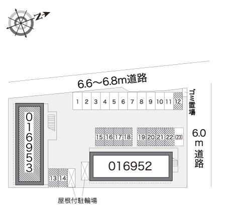 サニースクエアーＢ(16953)の駐車配置図