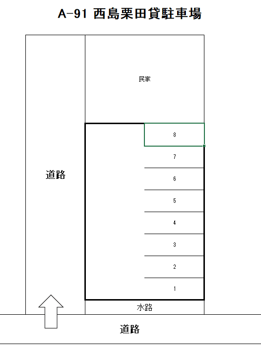 A-91 西島貸駐車場の駐車配置図