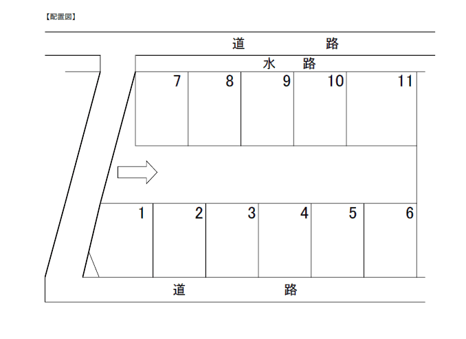 B-40北丸子2丁目富永貸駐車場の駐車配置図
