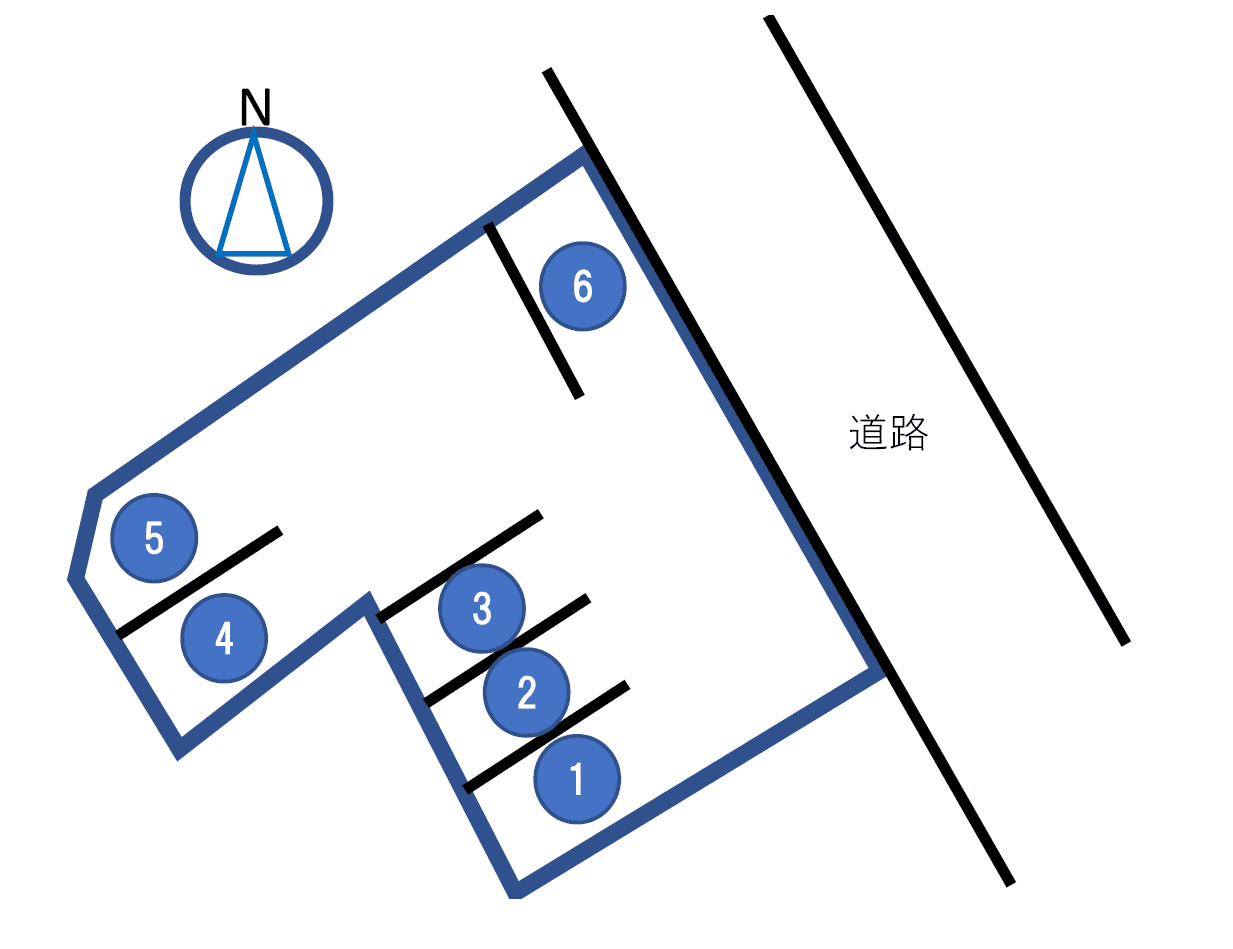 住吉5丁目＿飯尾駐車場の駐車配置図