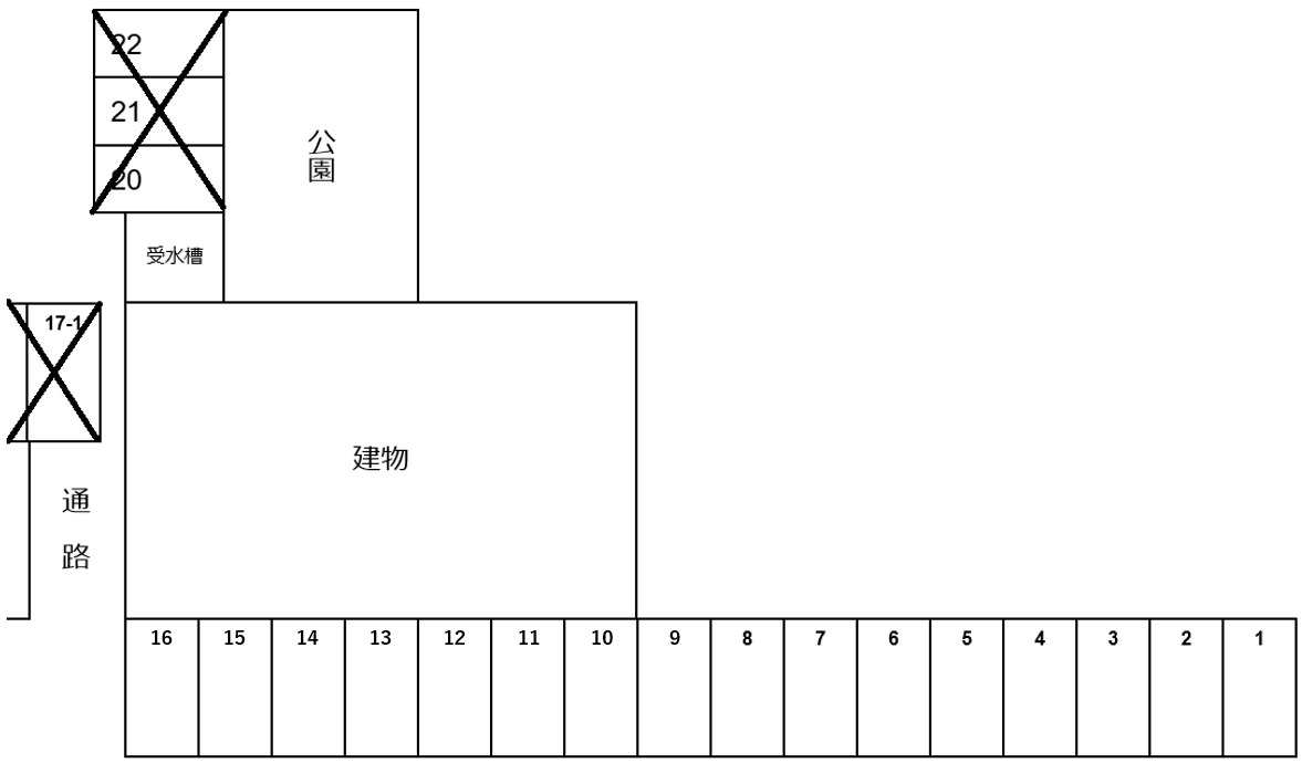 平林ハイツⅠの駐車配置図