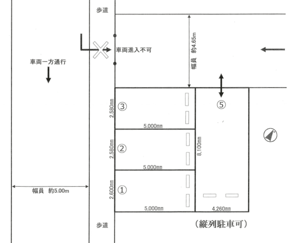 日吉町5丁目杉田ガレージの駐車配置図