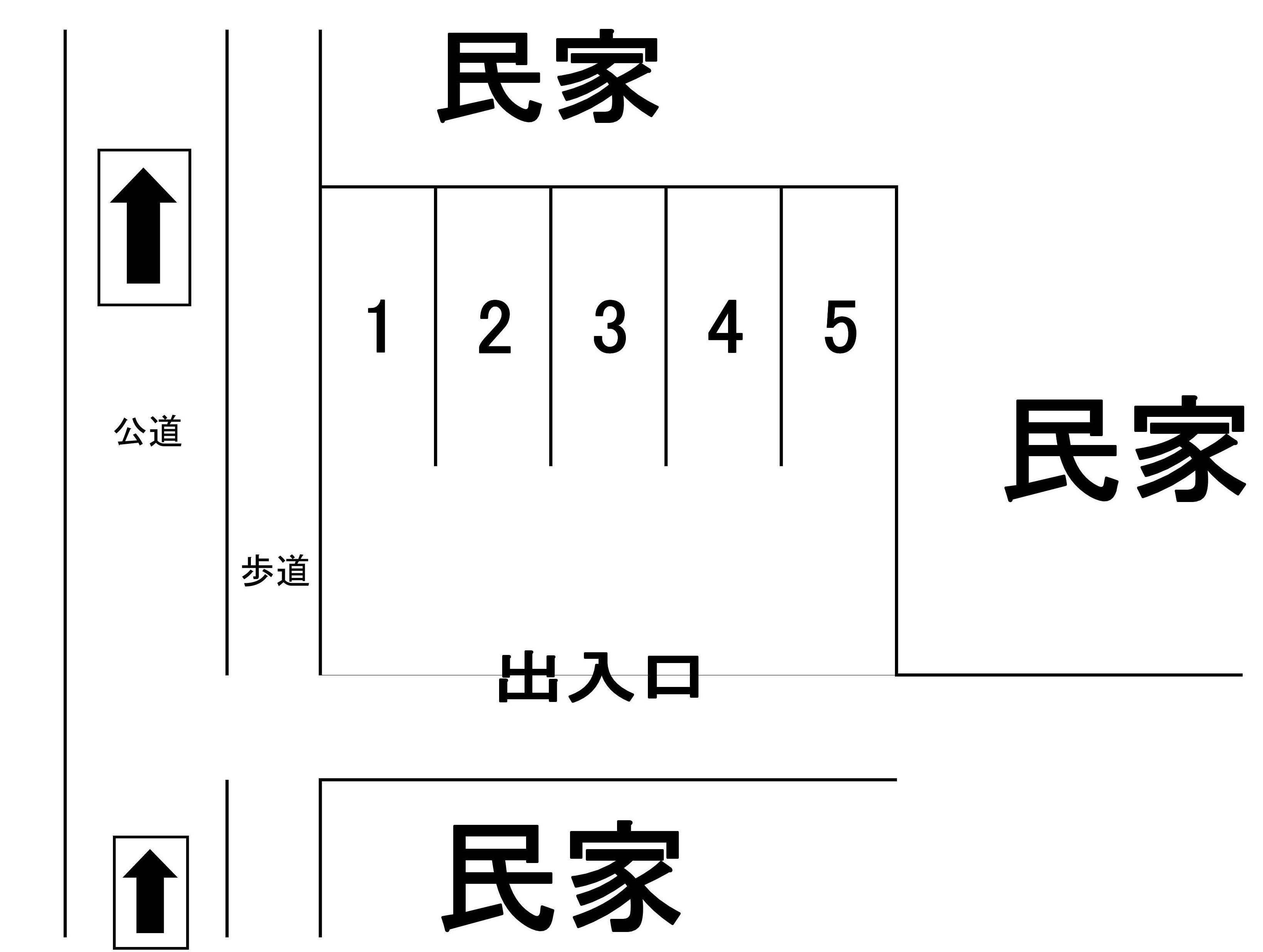 千間台第３駐車場の駐車配置図