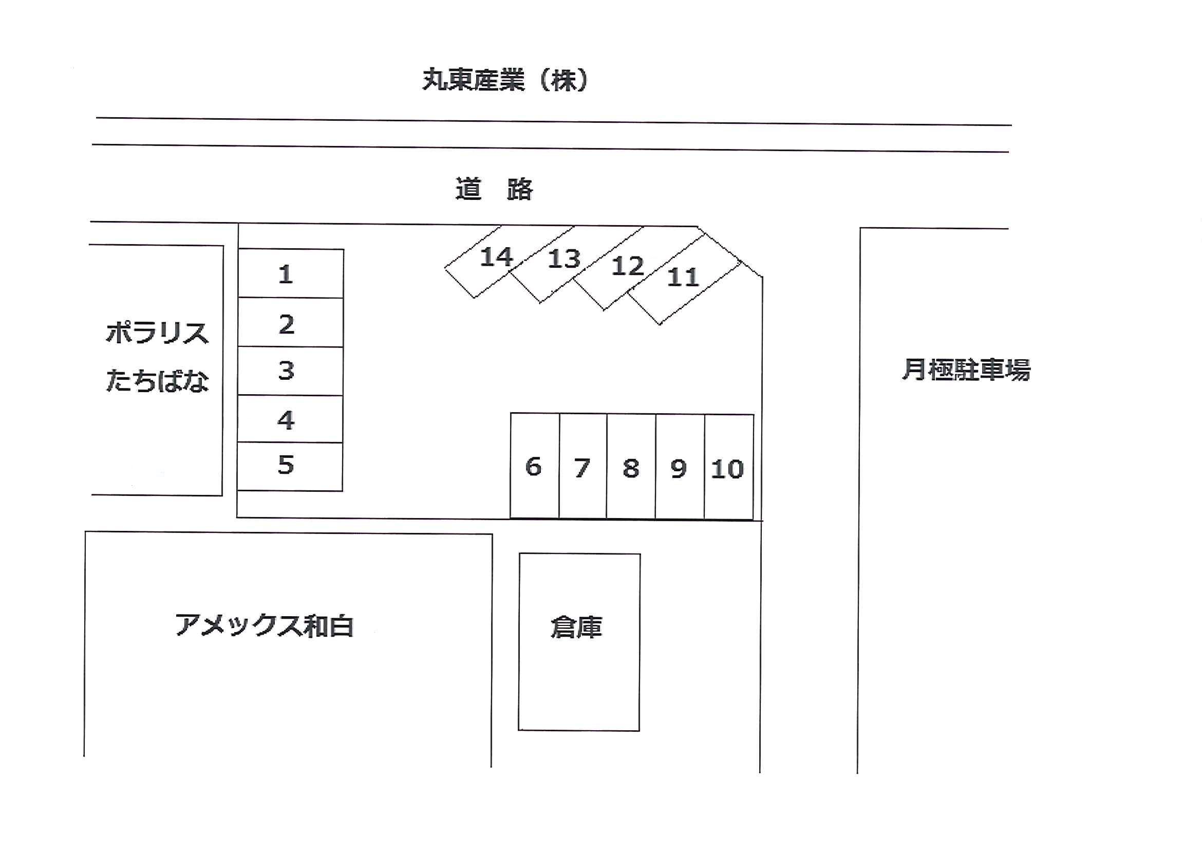 栄和地所駐車場NO2の駐車配置図