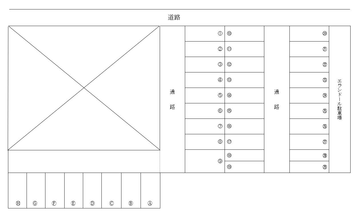和泉町第一駐車場の駐車配置図